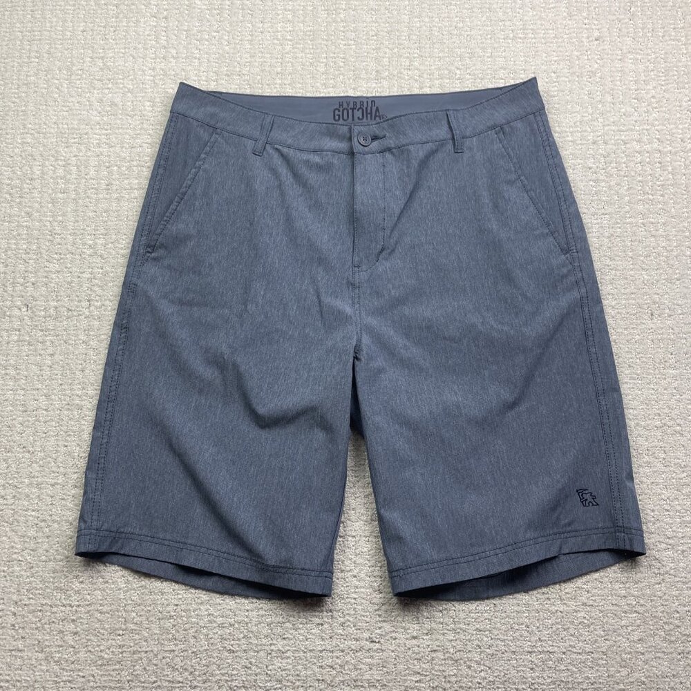 Gotcha Hybrid Shorts Mens Size 38 Blue Fishing Board shorts Beach Summer Surf